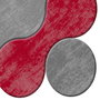 Mijölnir Juego de alfombras de baño Rojo, 2 piezas